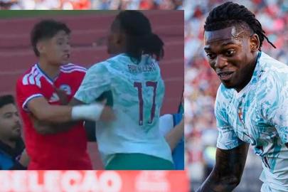 Rafael Leao rakibini yumrukladı, kırmızı kart gördü! Galatasaray'ın gözdesinden olay hareket