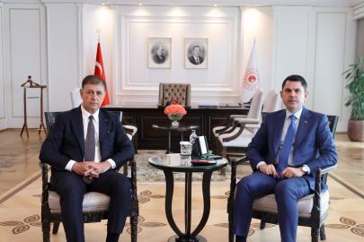 Bakan Kurum, İzmir Büyükşehir Belediye Başkanı Cemil Tugay'ı Kabul Etti