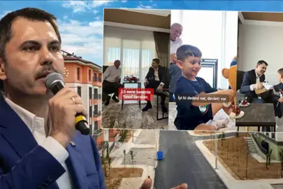 Şimdi 3,5 yaşında! Bakan Kurum'dan depremzede dede-toruna duygulandıran ziyaret