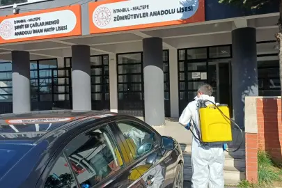 Maltepe'de 82 okulda dezenfeksiyon seferberliği