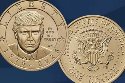Trump, 1 dolarlık madeni parada yer alan ilk görevdeki ABD başkanı oldu