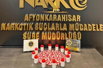 Afyonkarahisar'da 594 sentetik ecza ele geçirildi: 2 şüpheli tutuklandı
