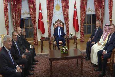 Cumhurbaşkanı Erdoğan İstanbul’da dışişleri bakanlarını kabul etti 