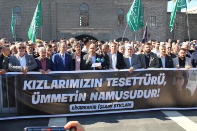 Diyarbakır'da Azerbaycan'daki başörtüsü yasağına tepki