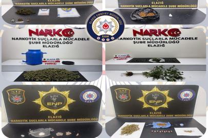 Elazığ'da uyuşturucu operasyonlarında 12 şüpheli tutuklandı