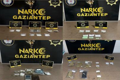 Gaziantep'te uyuşturucu operasyonlarında 48 tutuklama