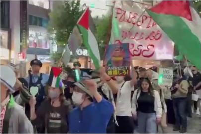 Japonya’da binlerce kişi Gazze’ye destek yürüyüşünde