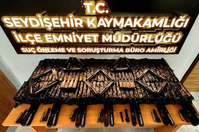Konya’da kaçak silah operasyonu