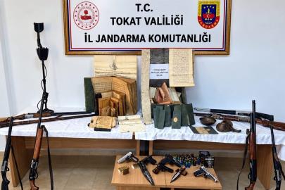 Tokat'ta silah ve tarihi eser kaçakçılığı operasyonu: 6 gözaltı