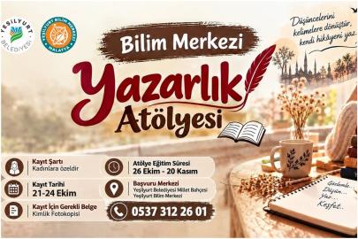 Yeşilyurt’ta kadınlara özel yazarlık atölyesi düzenlenecek
