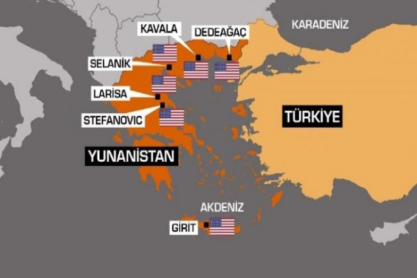 ABD Türkiye'yi mi Kuşatmaya Çalışıyor? İşte Yunanistan'daki Amerikan üslerini gösteren harita