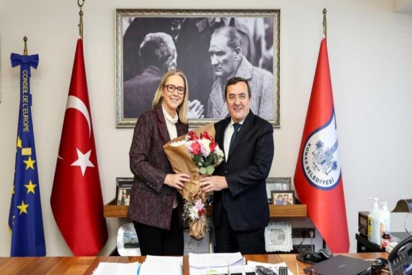 AK Partili Konak Belediye Başkan Adayı Çankırı’dan CHP’li Mevcut Başkan Batur’a Ziyaret