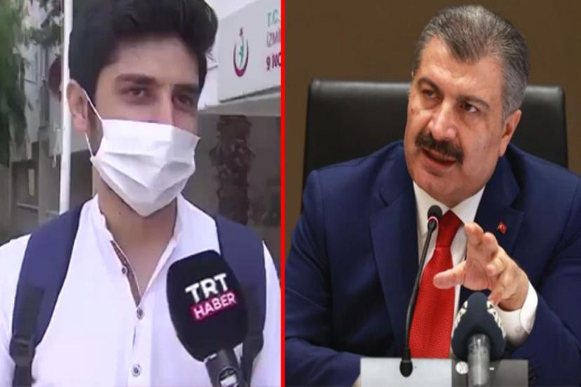 Bakan Koca paylaştı! İzmir'de İsrafa izin vermeyen doktor, yoldan geçen genci aşı olmaya ikna etti