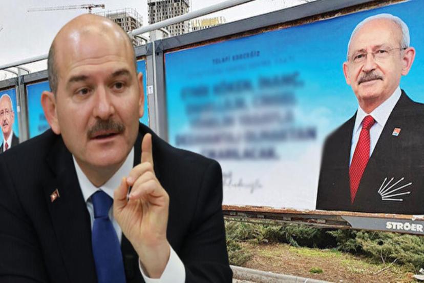 Bakan Soylu'dan Kılıçdaroğlu'nun afişine tepki: Anadolu coğrafyası üzerine oynanan bir oyun