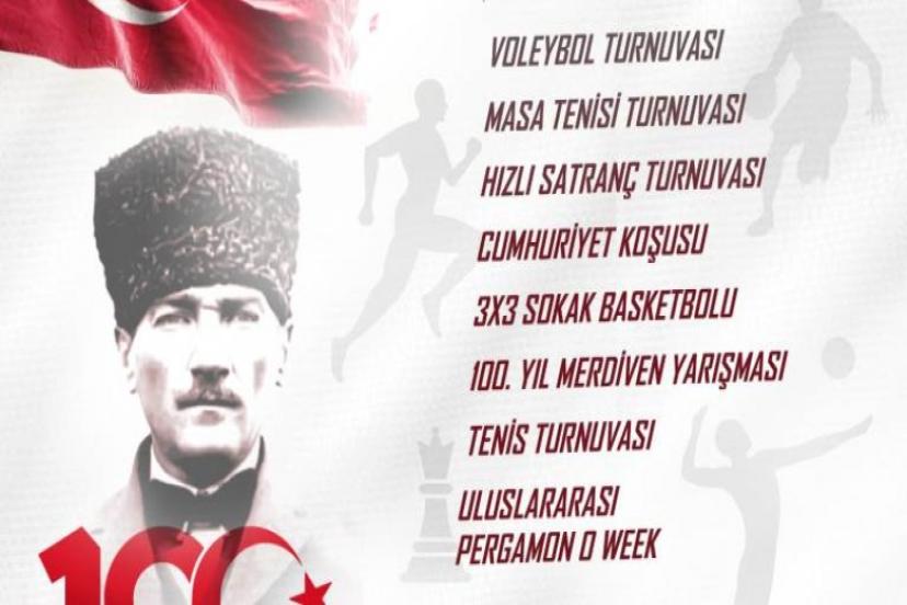 Bergama Belediyesi Cumhuriyetimizin 100.Yılını Sportif Etkinliklerle Kutluyor