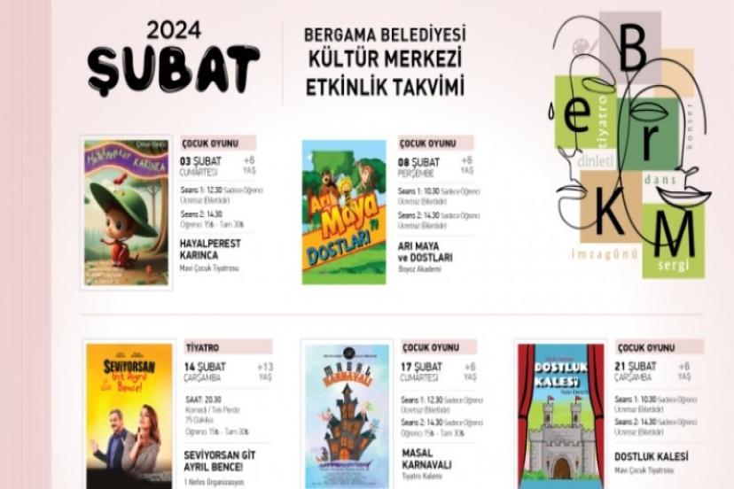 Bergama, Şubat Ayı Kültür Merkezi Etkinlik Takvimi Açıklandı