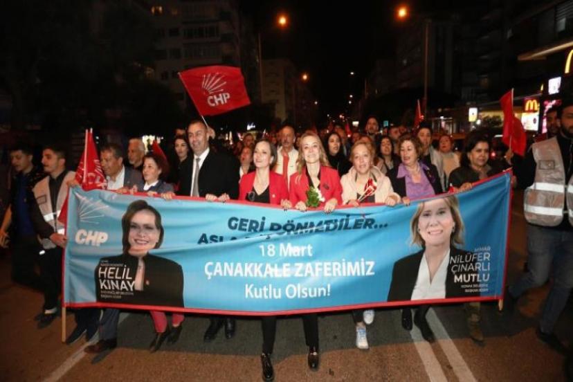 CHP'li Mutlu şehitler için yürüdü