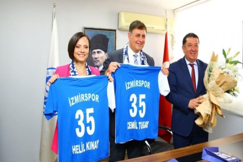 Helil Kınay Cemil Tugay'la birlikte İzmirspor'u ziyaret etti: 
