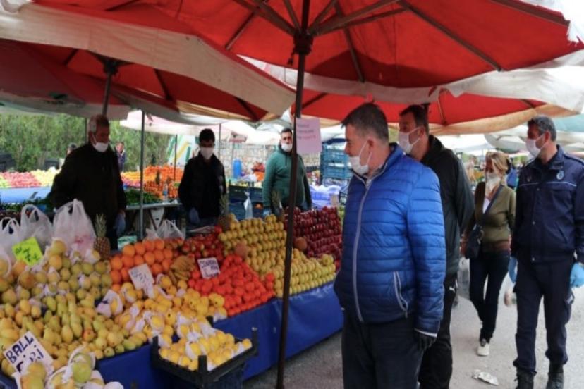 Hem Alışveriş Yaptı Hem Moral Verdi: Başkan Oran’dan Pazar Denetimi