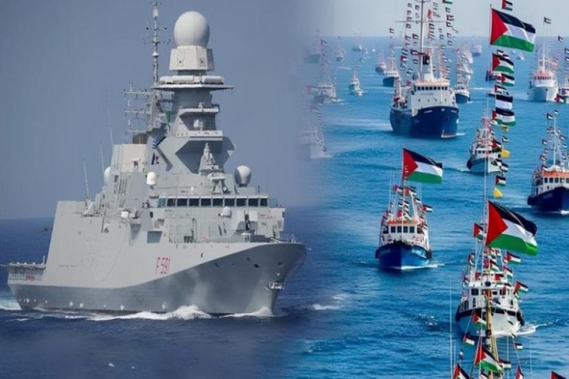 İsrail'in Girit Yakınlarında Sumud Filosuna Saldırısı Sonrası İkinci Donanma Gemisi de  Ulaştı