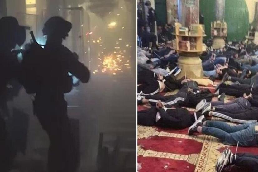 İsrail'den Mescid-i Aksa'ya Baskın! Ses Bombası ve Mermilerle Saldıran Polis 500 Kişiyi Gözaltına Aldı
