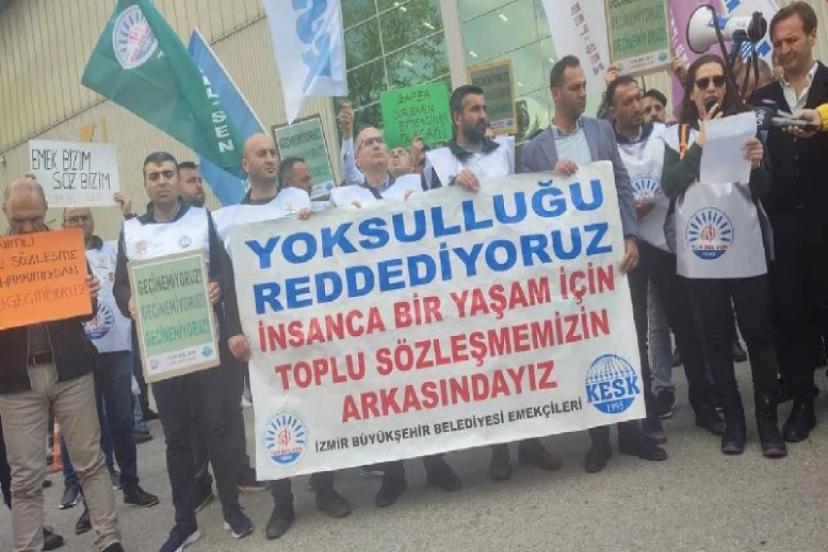 İzmir Büyükşehir'de TİS Çıkmazı: İşçiler Eylem Yaptı!