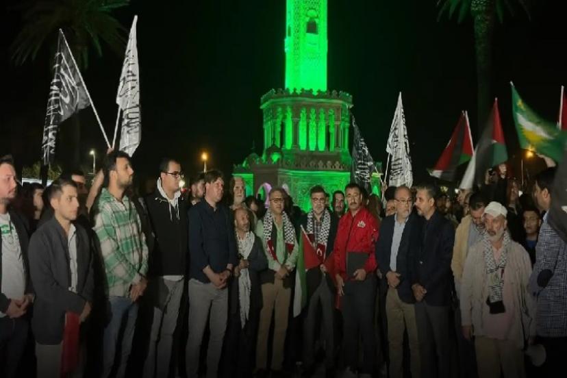 İzmir’de İsrail Protestosu