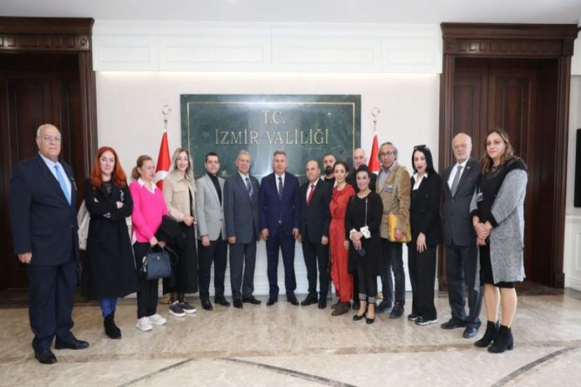 İzmir Ege Medya Platformu Vali Elban’ı Ziyaret Etti