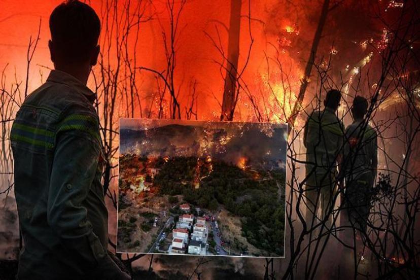 İzmir'de kabus sürüyor! Alevler yerleşim yerine yaklaştı