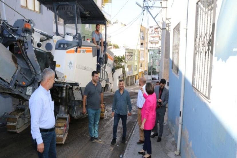 Karabağlardan asfalt atağı: 7 ayda 20 bin ton