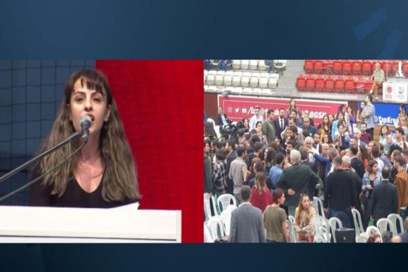 Kürsüde PKK sloganı atan avukat Aryen Turan hakkında suç duyurusu