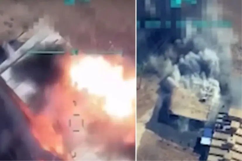 MİT'in Suriye operasyonundan ilk görüntü! Teröristlere ait mühimmat depoları ve binaları böyle vuruldu