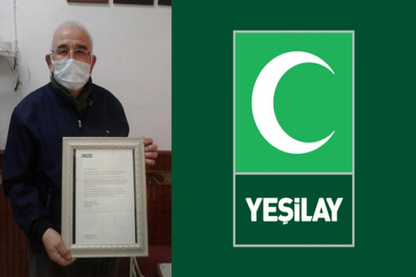 Örnek Çaycı'ya Yeşilay'dan Takdir