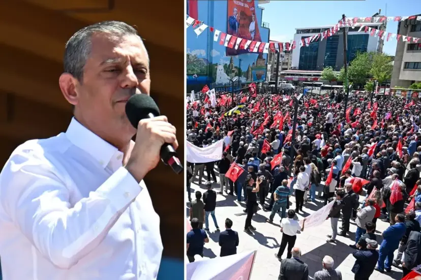 Özgür Özel'in Van mitingine damga vuran an: Sırrı Süreyya Önder'in ruhu için...