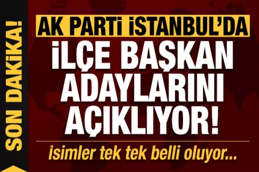 Son dakika: AK Parti İstanbul'da başkan adaylarını açıklıyor...