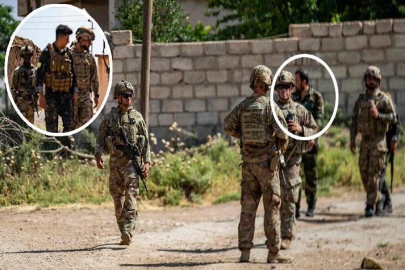 Teröristlerle poz verdiler! ABD askerleri Türkiye sınırının dibinde