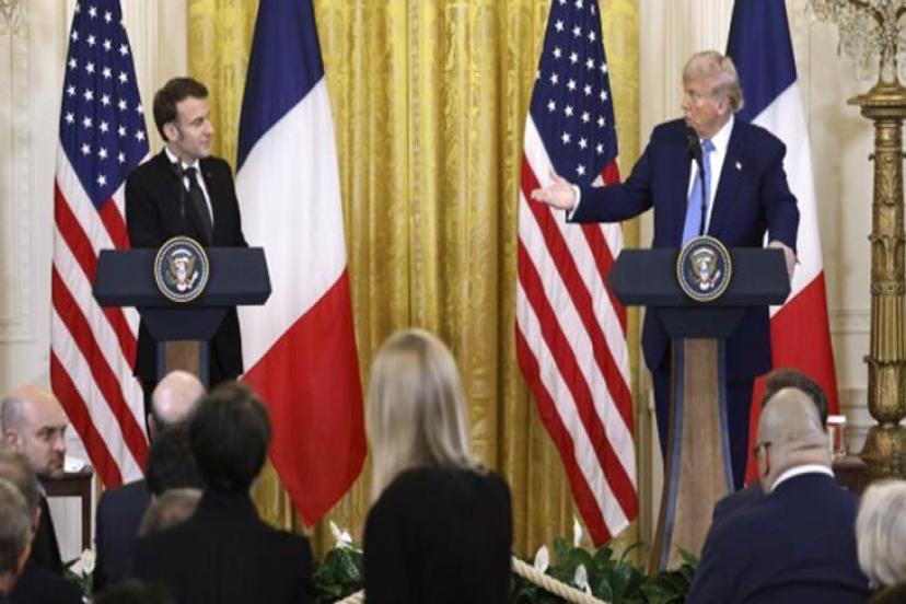 Trump'tan Macron'a yalanlama: Ateşkes için değil daha büyük bir şey için ayrıldım!