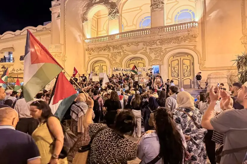 Tunus'ta Gazze Ablukasını Kırmak İçin Yola Çıkan Filoya İHA Saldırıları Protesto Edildi